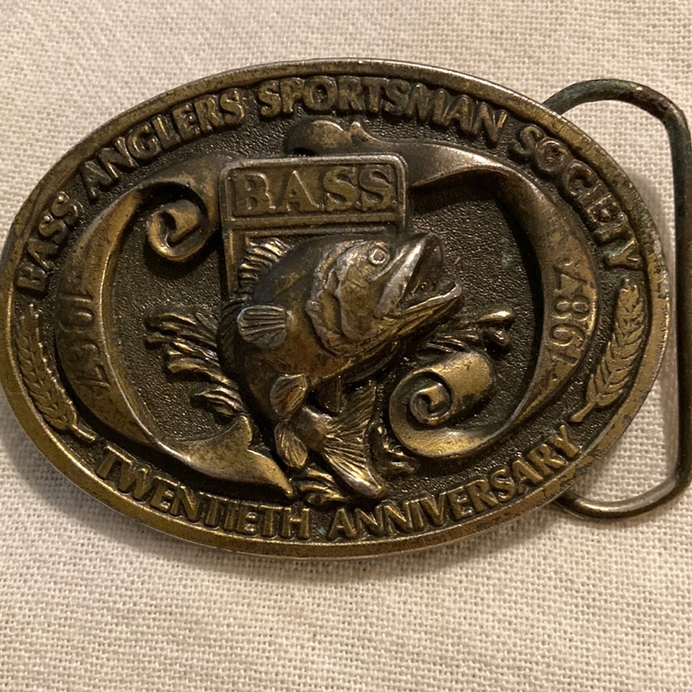 Bass Anglers Sportsman Society Belt Buckle Twentieth Anniversary